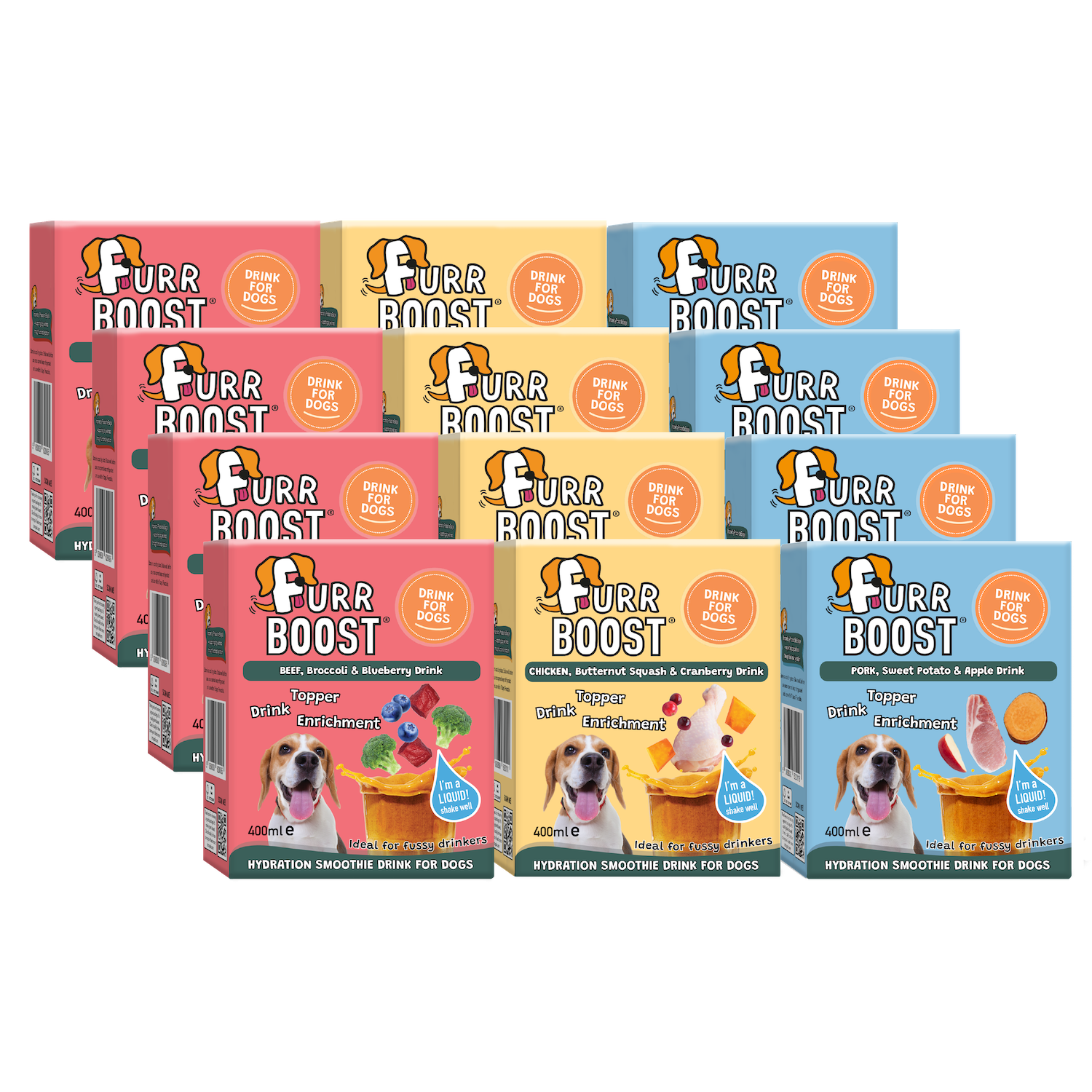 Beef, Chicken & Pork | Mixed Case | 12x400ml