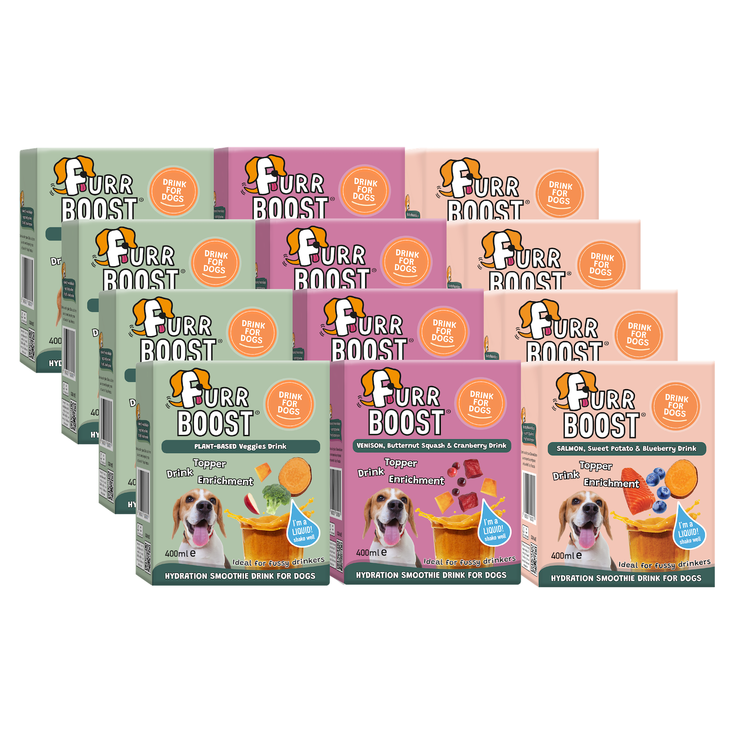 Salmon, Venison & Vegan | Mixed Case | 12x400ml